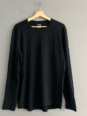 Icebreaker Bodyfit 200 Base Layer Mens 100% Merino Wool XL  Black Long Sleeve